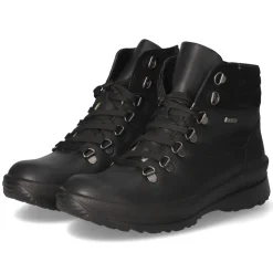 Schnürstiefeletten - schwarz