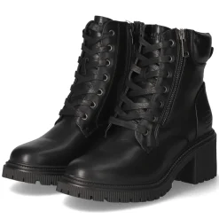 Schnürstiefeletten - schwarz