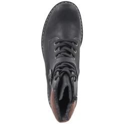 Schnürstiefeletten - schwarz