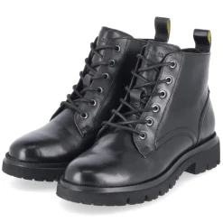 Schnürstiefeletten - schwarz