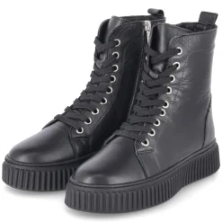 Schnürstiefeletten - schwarz