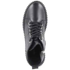 Schnürstiefeletten - schwarz