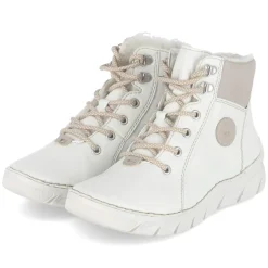 Schnürstiefeletten - weiss