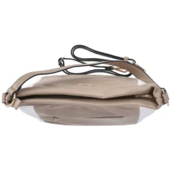 Schultertasche - Taupe /Crème