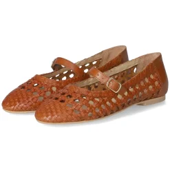Spangenballerinas - Cognac